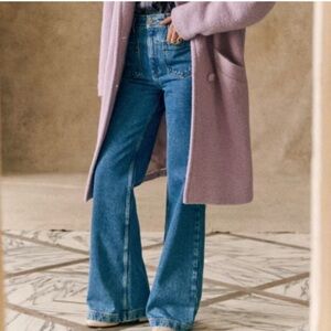 Sezane Denim Flare Jeans
